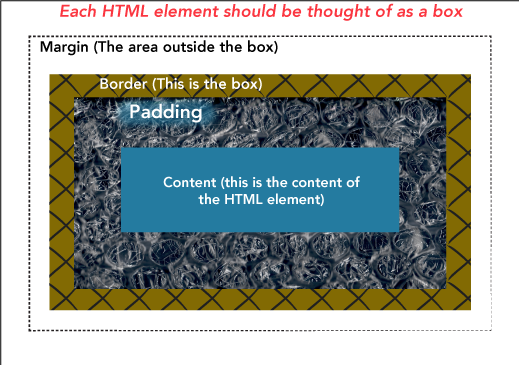 Box Model Image Curtesy W3Schools